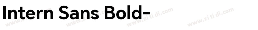 Intern Sans Bold字体转换